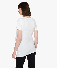 tee-shirt de grossesse a manches courtes et imprime fantaisie blancB821401_3