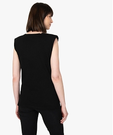 tee-shirt de grossesse avec col rond et epaulettes noirB822001_3