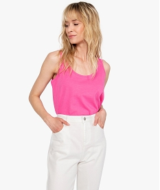 GEMO Débardeur femme avec dos brodé Rose