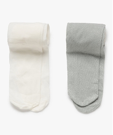 GEMO Collant bébé fille semi opaque modèles assortis (lot de 2) argente