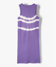 robe fille moulante en maille cotelee violetB828601_4