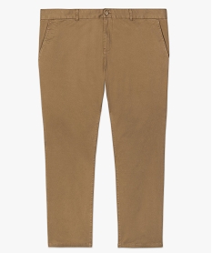 GEMO Pantalon homme grande taille chino en stretch coupe straignt Beige