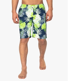 GEMO Short de bain homme motif tropical - Roadsign Multicolore