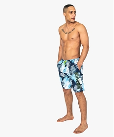 GEMO Short de bain homme motif tropical - Roadsign Multicolore