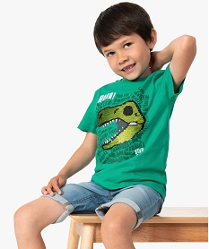 GEMO Tee-shirt garçon avec motif en sequins réversibles Vert