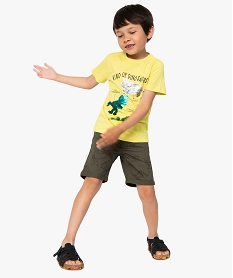 GEMO Tee-shirt garçon avec motif en sequins réversibles Jaune