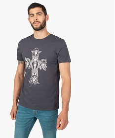GEMO Tee-shirt homme à manches courtes imprimé - Guns N Roses Gris