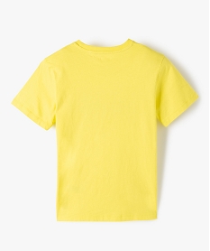 tee-shirt garcon ado a motif en relief jauneB840301_3