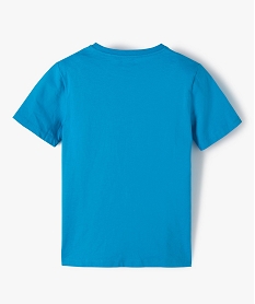 tee-shirt garcon ado a motif en relief bleuB840401_3