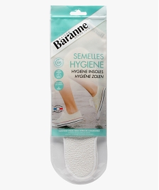 semelles hygiene 100  coton - baranne grisB842801_2
