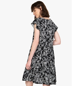 robe femme imprimee avec manches a volants imprimeB846301_4