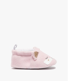 GEMO Chaussons de naissance bébé fille en velours chaton Rose