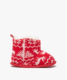 chaussons de naissance bebe boots de noel rougeB852801_1