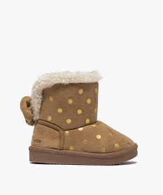 GEMO Boots dintérieur bébé fille en suédine – Lulu Castagnette Beige