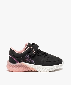 GEMO Baskets fille bicolores noir vif