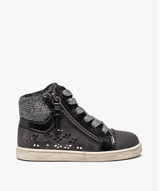 GEMO Baskets fille semi-montantes à détails métallisés Gris