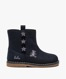 GEMO Boots fille unies avec étoiles pailletées - LuluCastagnette Bleu