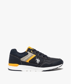GEMO Baskets garçon multi-matières à lacets – US Polo Assn Bleu