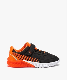 GEMO Baskets garçon bicolores à scratch orange chine