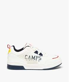 GEMO Baskets garçon colorées à lacets – Camps United Blanc