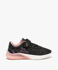 GEMO Baskets fille bicolores noir vif