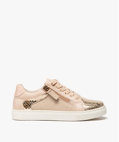 GEMO Tennis fille zippées dessus imitation serpent métallisé marron standard