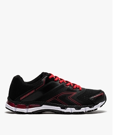 GEMO Baskets homme running extra légères dessus mesh noir vif