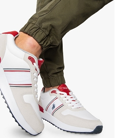 GEMO Baskets homme multi-matières à semelle crantée – US Polo Assn blanc chine