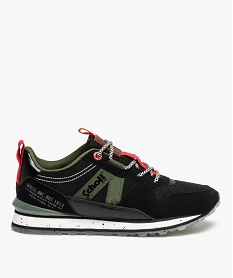 GEMO Baskets homme multi-matières – Schott NYC Kurt noir vif