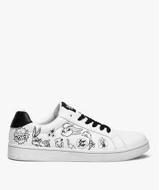 GEMO Tennis femme imprimées à lacets - Looney Tunes blanc standard