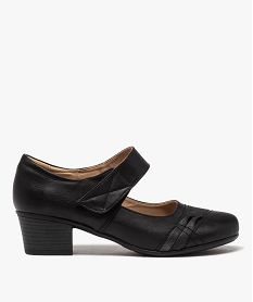 GEMO Escarpins femme confort à bride scratch noir standard