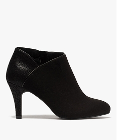 GEMO Low-boots femme dessus suédine et bordures passepoil noir standard