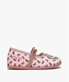 chaussons fille ballerines en velours ras - les aristochats roseB902901_1