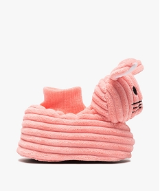 chaussons fille 3d en forme de doudou lapin roseB904701_1