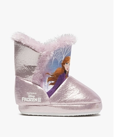 chaussons fille boots a bords fourres - reine des neiges violetB905301_1