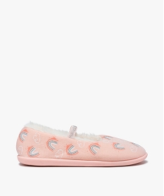 GEMO Chaussons fille ballerines imprimées arc-en-ciel Rose