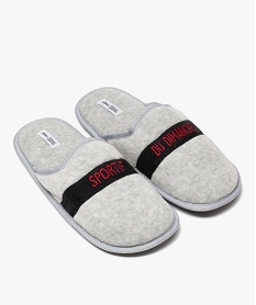 GEMO Chaussons homme mules  Sportif du dimanche  - Gemo x Les Vilains Garçons Gris