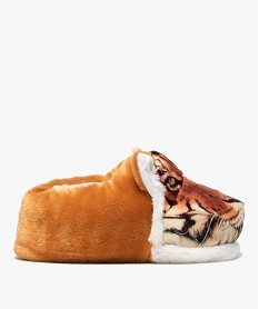 GEMO Chaussons garçon en volume tête de tigre marron standard