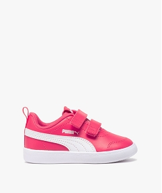 GEMO Baskets bébé bicolores à scratch - Puma Courtflex Rose