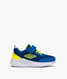 GEMO Baskets garçon running bicolores à scratch - Umbro bleu vif