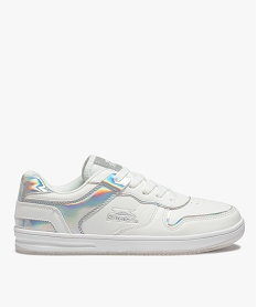 GEMO Baskets fille à lacets avec détails irisés – Slazenger Crewley blanc chine