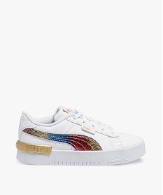 GEMO Baskets fille à lacets et bande arc-en-ciel - Puma Jada Olympic blanc chine