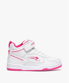 GEMO Baskets fille semi-montantes bicolores - Airness Blanc