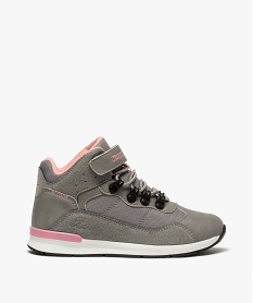 baskets fille mid-cut a lacets et scratch - kappa kensington grisB921701_1