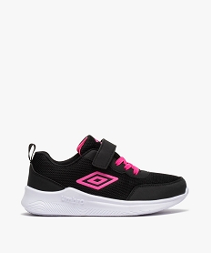 GEMO Chaussures de running fille bicolores à scratch - Umbro noir vif
