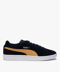 GEMO Baskets homme dessus cuir à lacets - Puma Smash Bleu