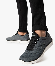 GEMO Baskets homme en mesh - Skechers Summits Gris