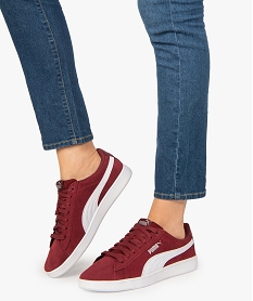 baskets femme bicolores dessus cuir - puma vikky rougeB931201_1