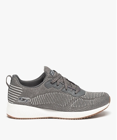 GEMO Tennis femme à lacets extra légères en mesh - Skechers Bobs Gris