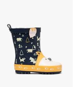 GEMO Bottes de pluie bébé 3D renard avec doublure douce Bleu